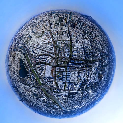 雪后的南京城市风光